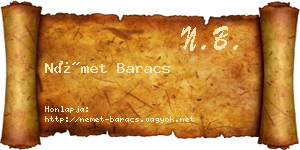 Német Baracs névjegykártya